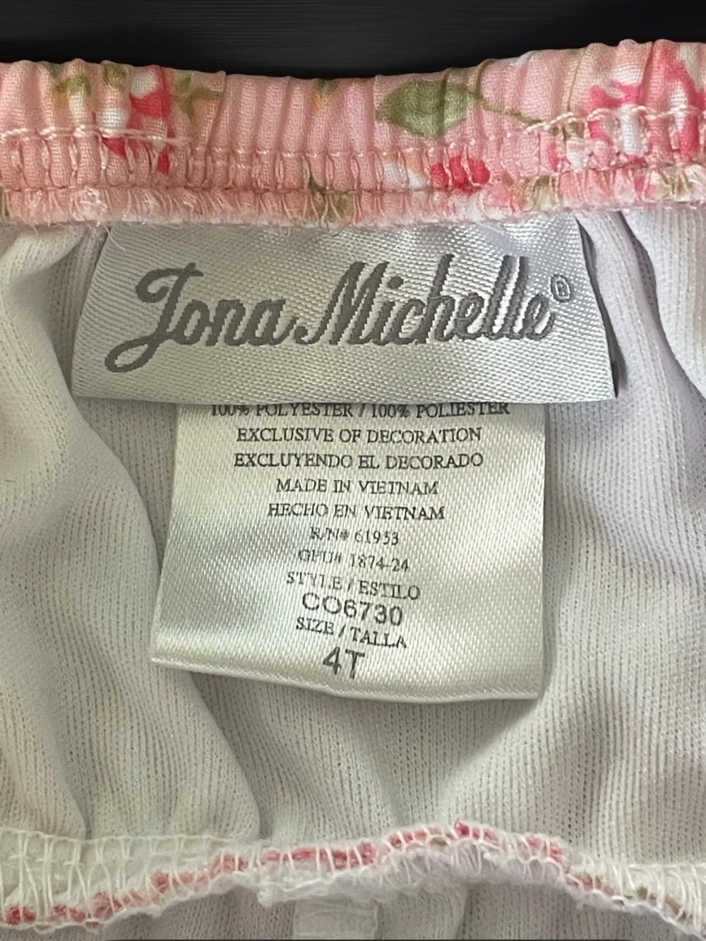 Jona Michelle Toddler Pink Floral Tiered A-Line Dress